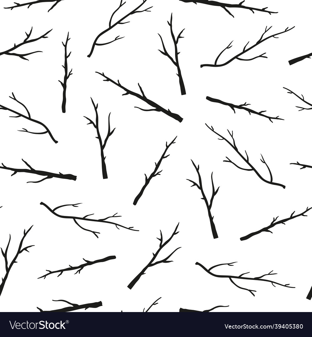 Seamless pattern with twigs vector image Seamless pattern with twigs