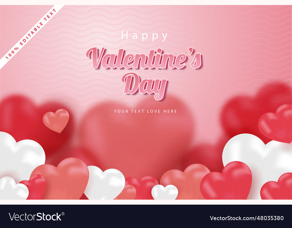 Valentine banner fa Royalty Free Vector Image - VectorStock