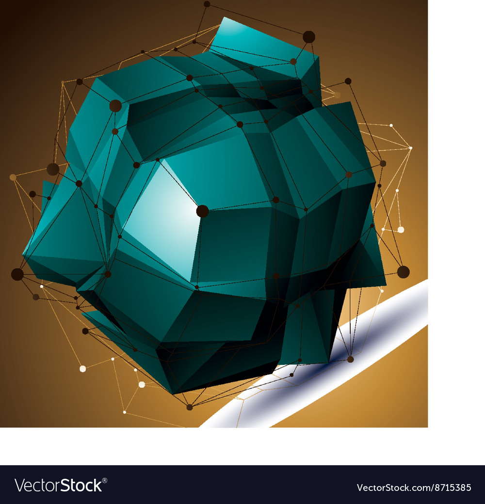 Abstract 3d structure polygonal network object