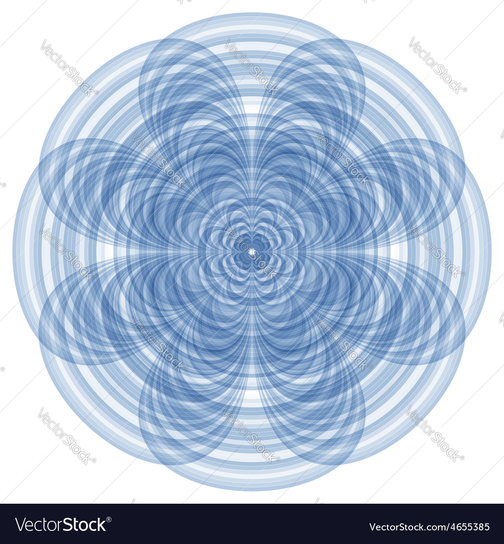 Abstract blue flower element of the pattern design