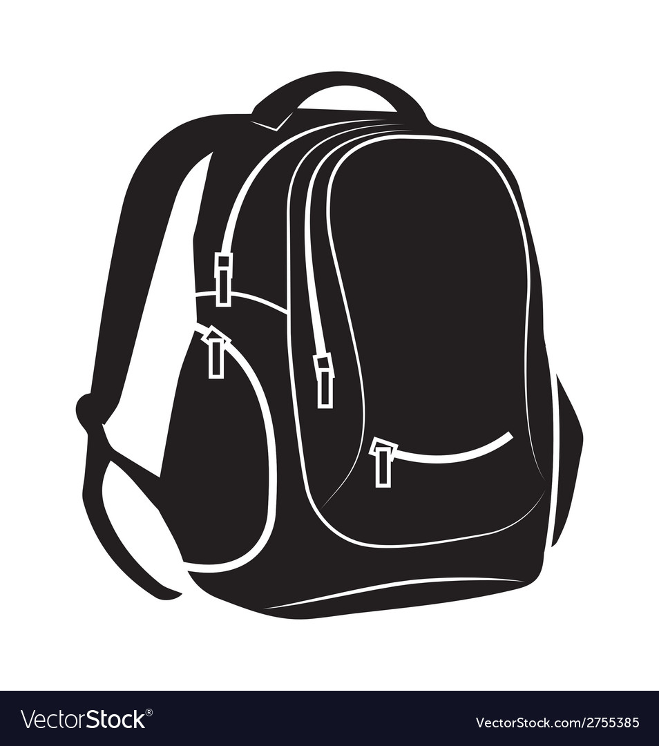 Full backpack, Stock vector