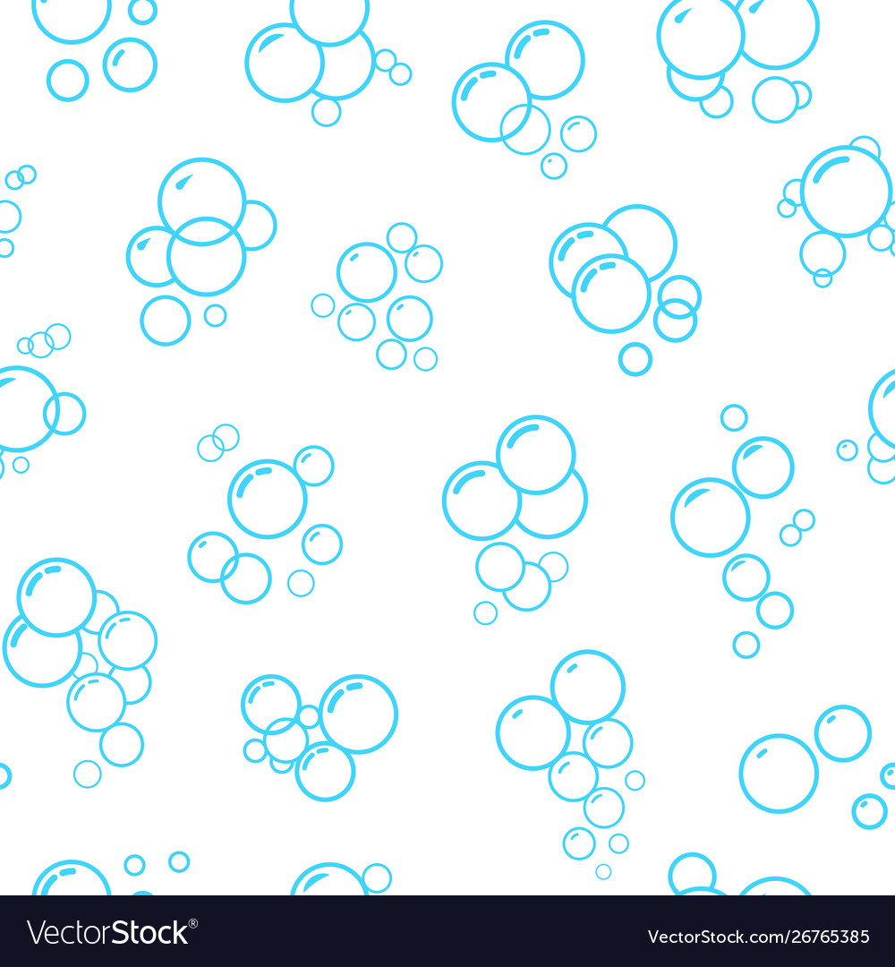 Bubbles thin line seamless pattern background