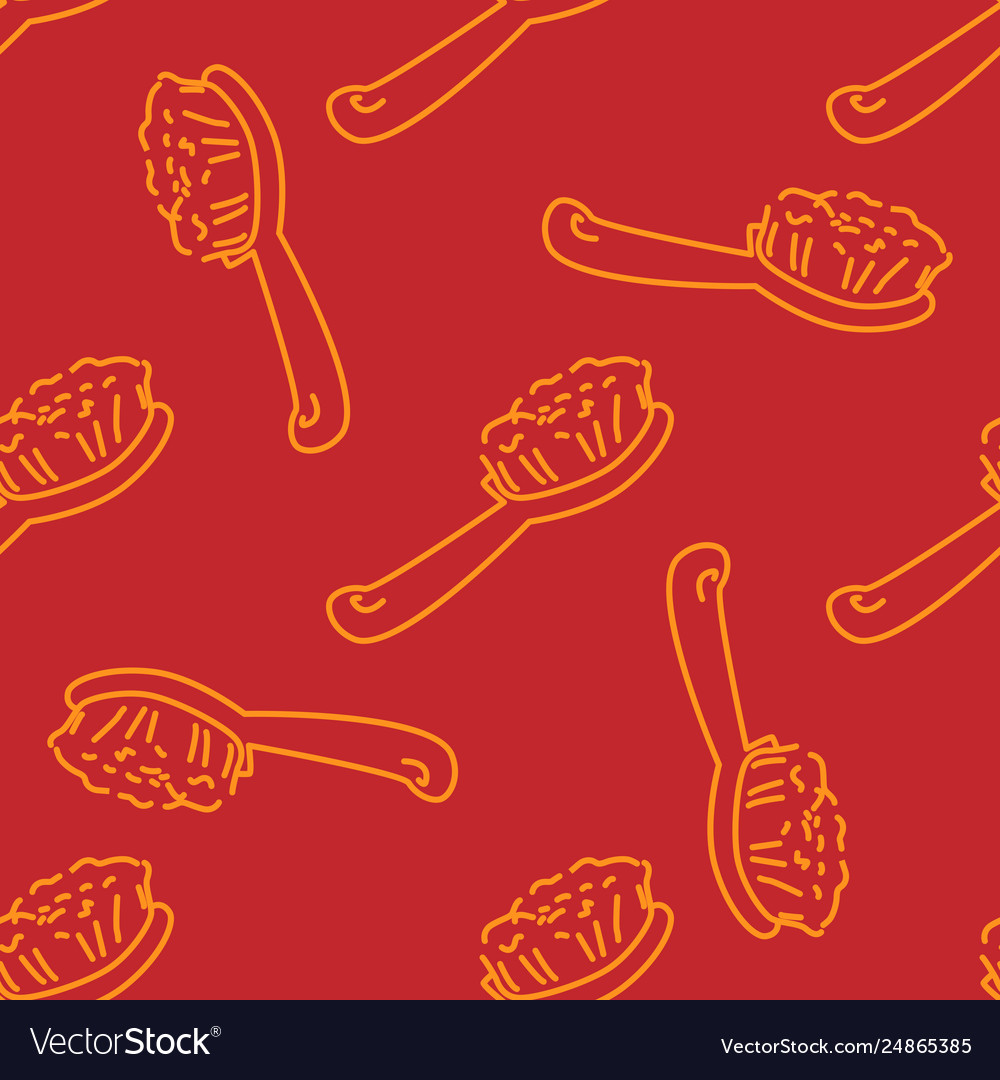 Comb doodle pattern vector image Comb doodle pattern