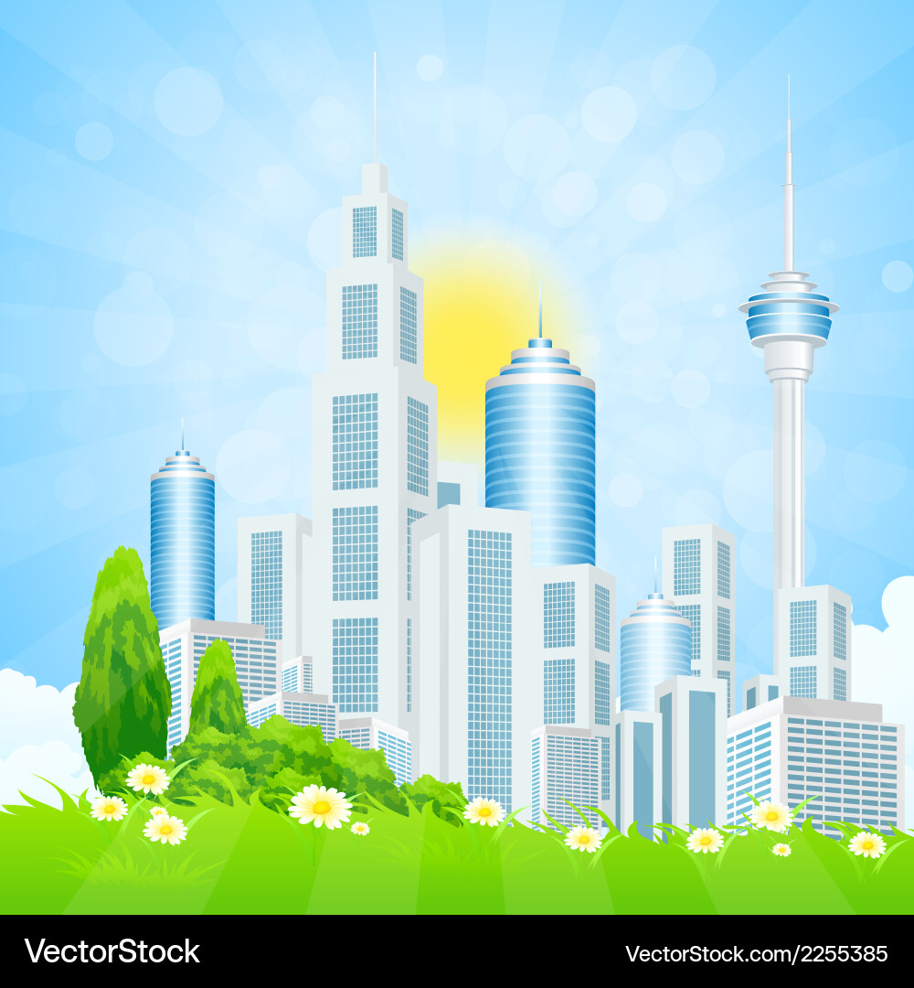 Green landscape Royalty Free Vector Image - VectorStock