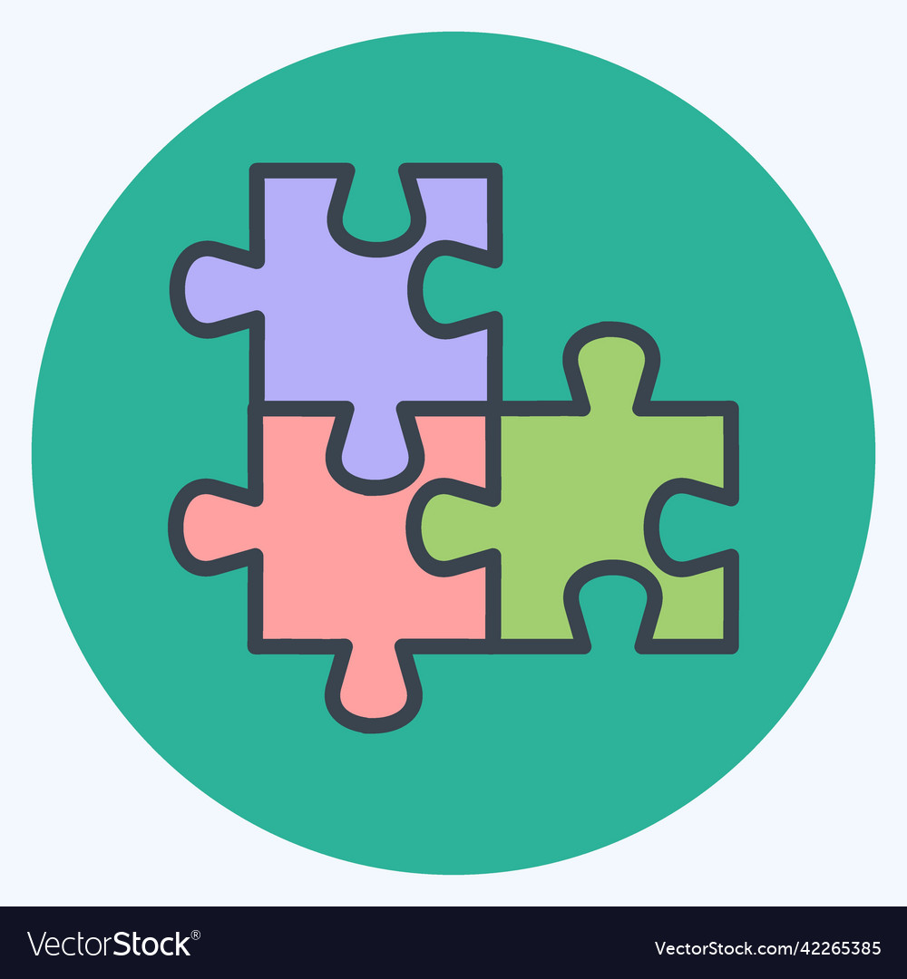 Icon puzzles suitable for programming symbol vector image Icon puzzles suitable for programming symbol