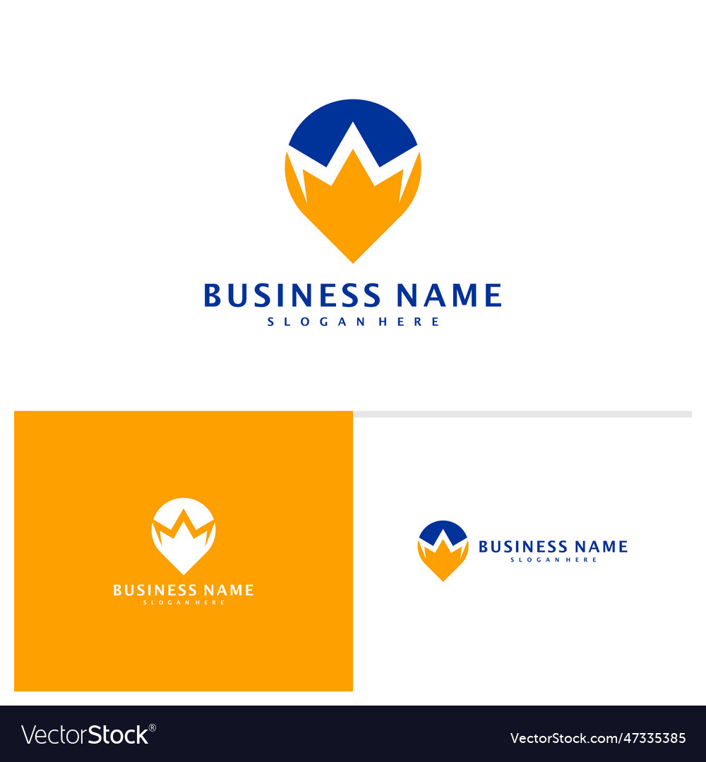 King point logo template creative