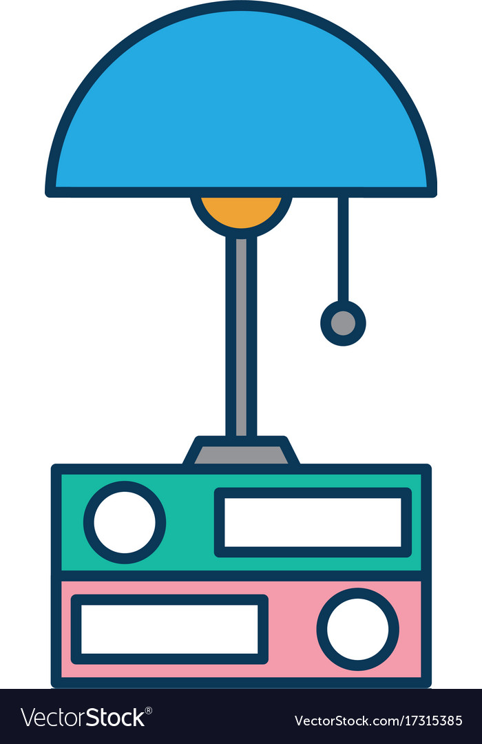 Lamp and folder elements object decoration