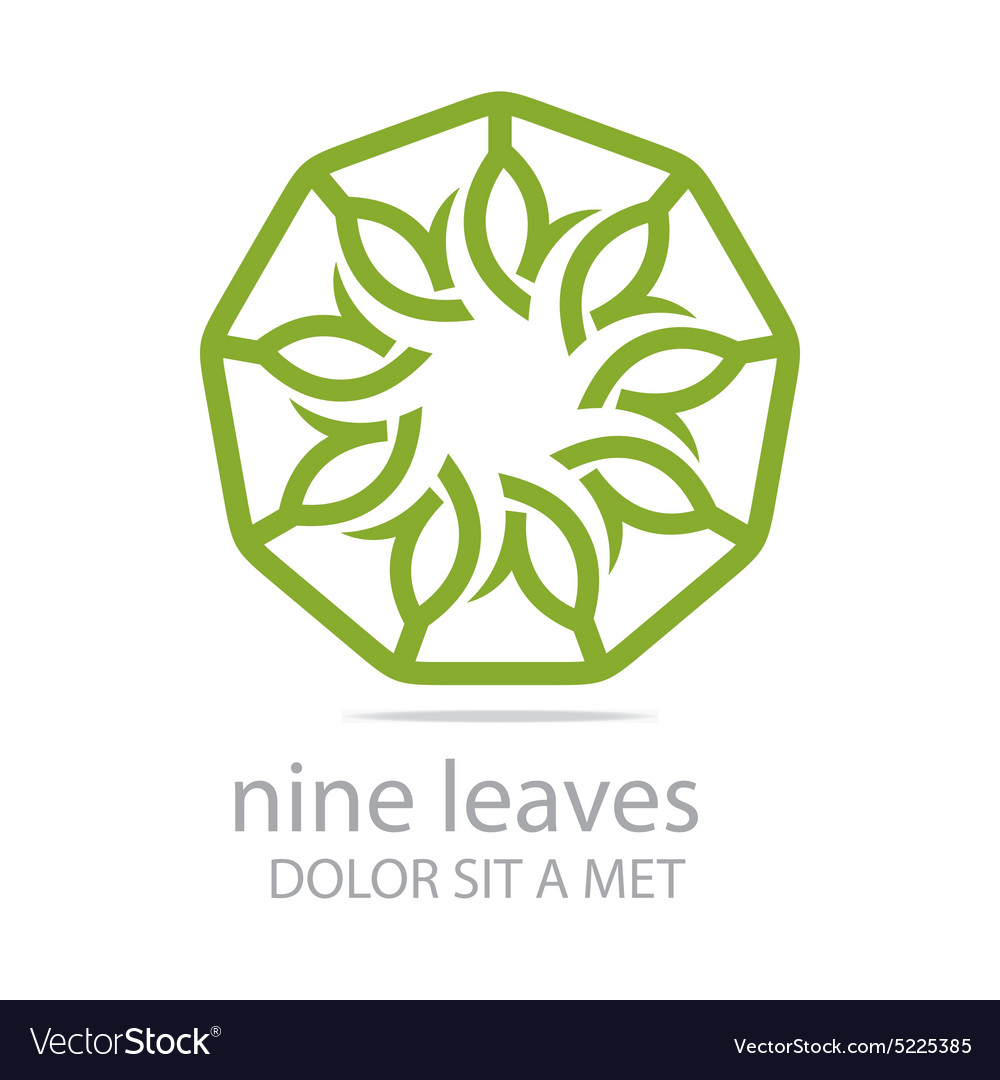 Leaves circle ecology flora design