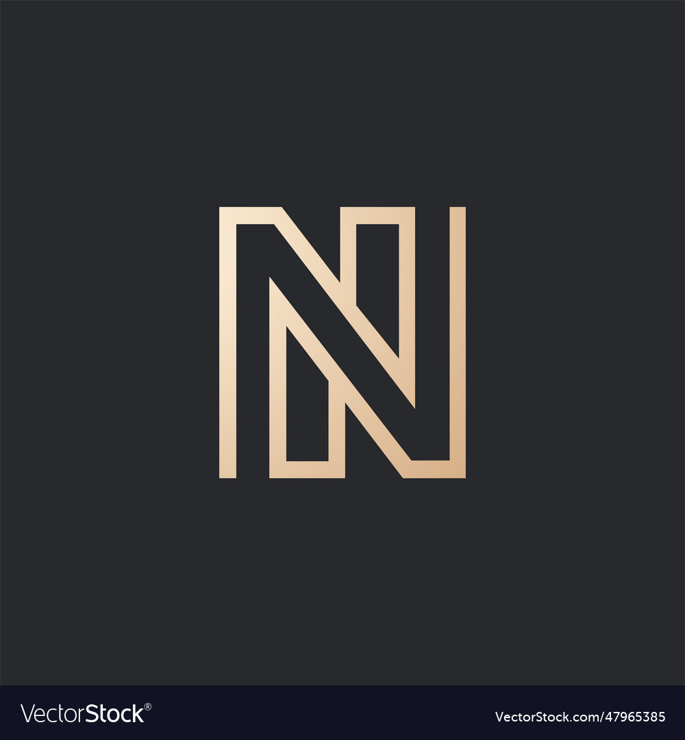 N initial letter logo design image