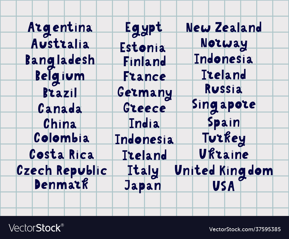 names-countries-world-european-royalty-free-vector-image