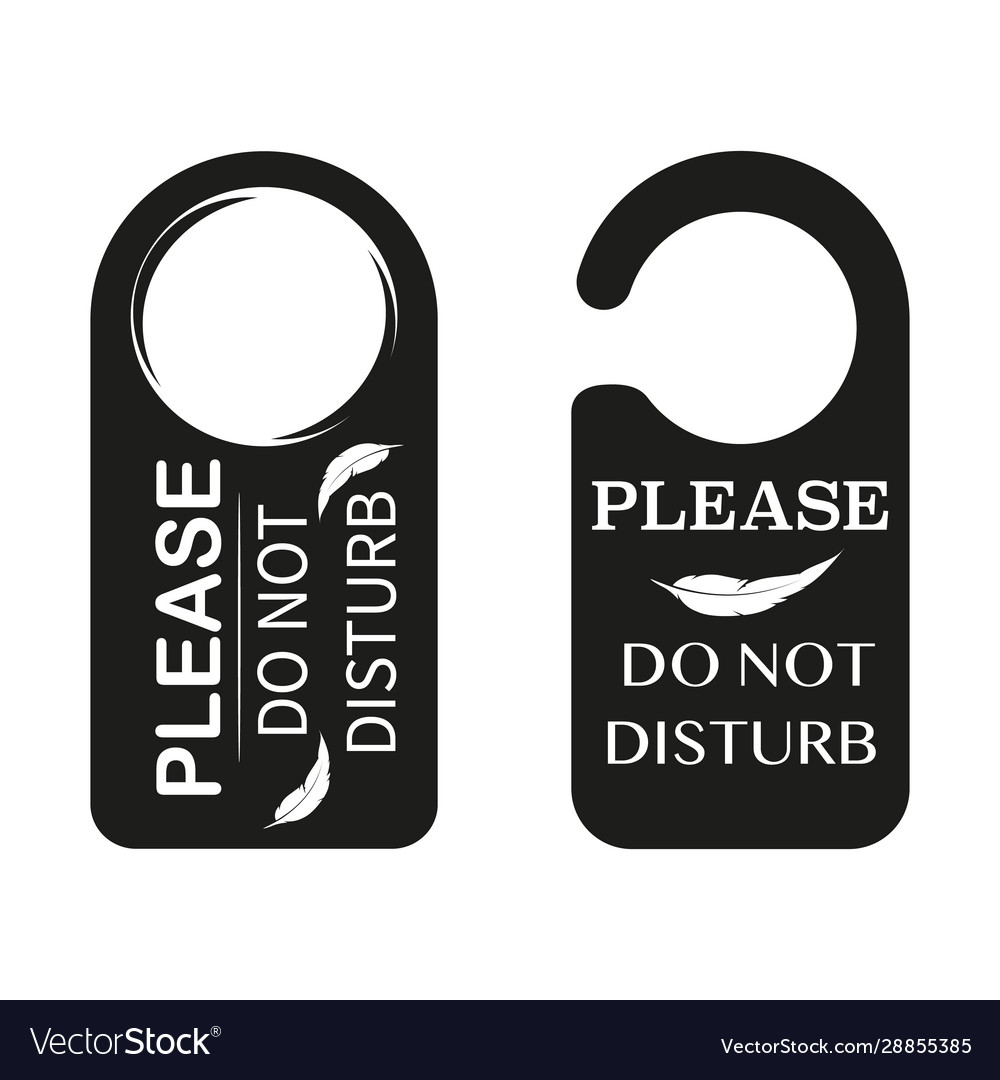 Please do not disturb hotel design Royalty Free Vector Image