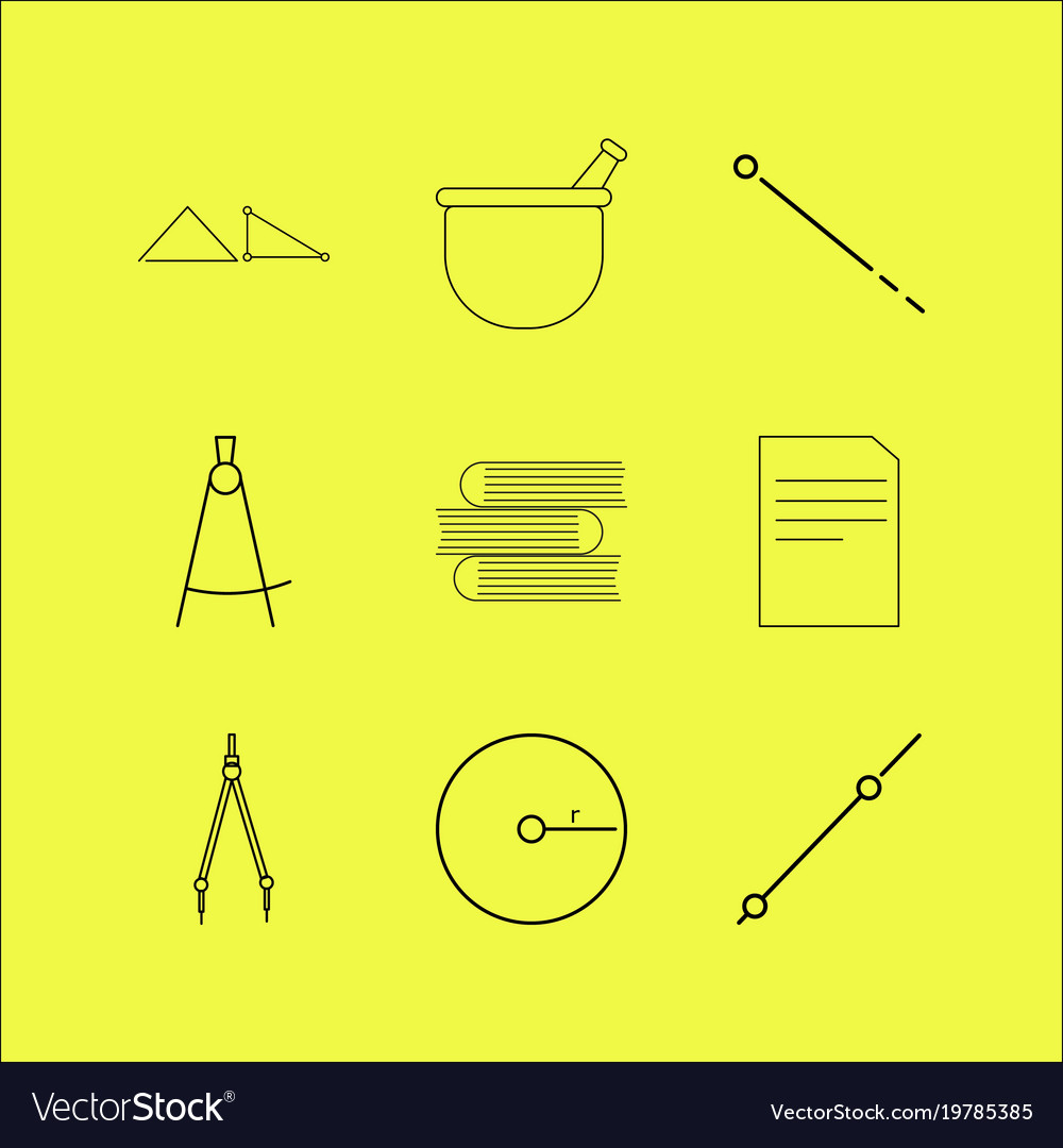 Science linear icon set simple outline icons