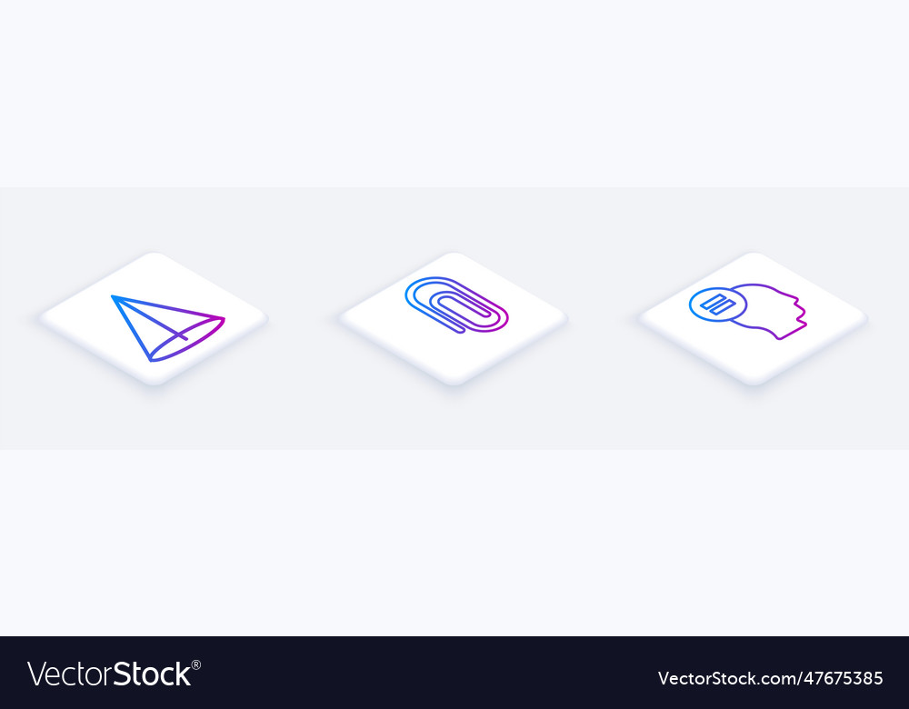 Set isometric line graph schedule chart diagram vector image Set isometric line graph schedule chart diagram