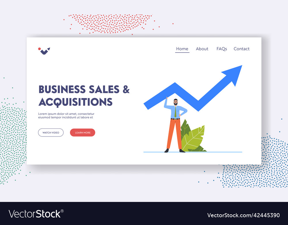 Business sales and acquistitions landing page