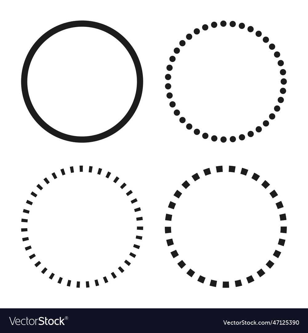 Circles lines set in sketch style design icon vector image Circles lines set in sketch style design icon