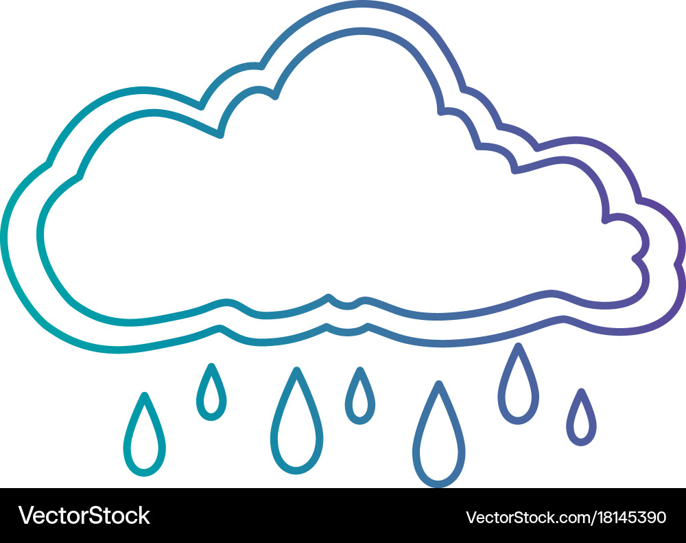 Cloud sky rainy icon Royalty Free Vector Image