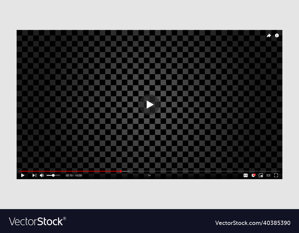 Desktop web video player vector image Desktop web video player