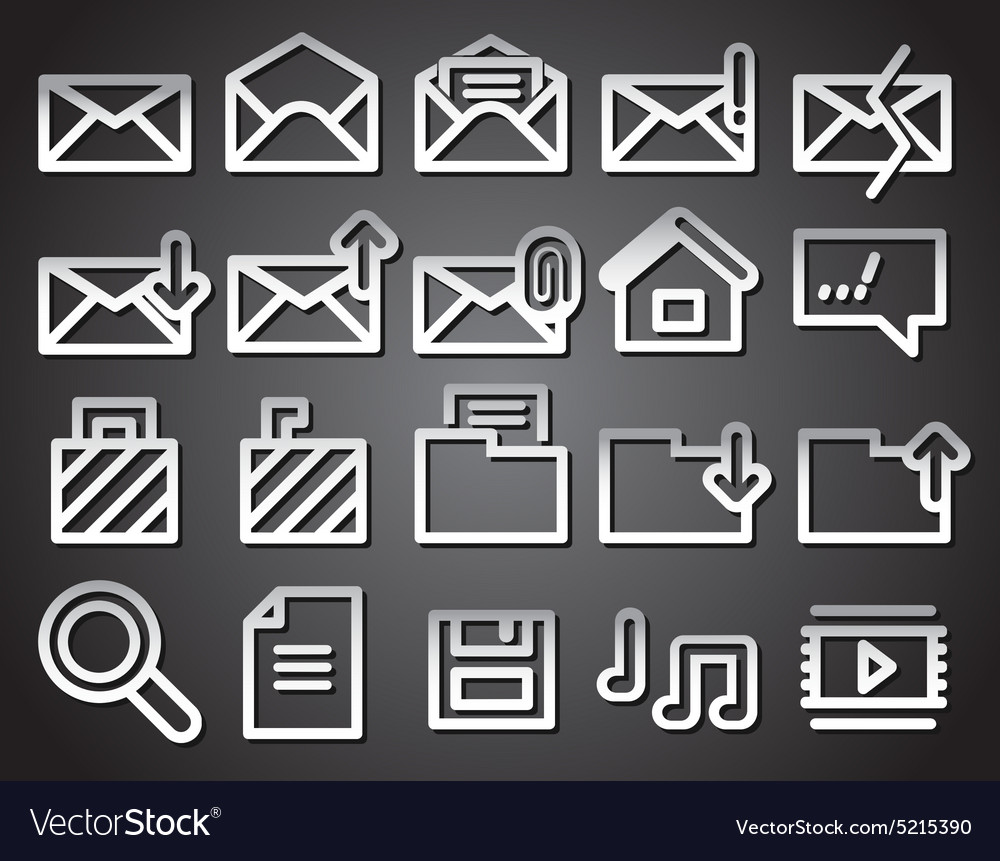Envelope folder web icons
