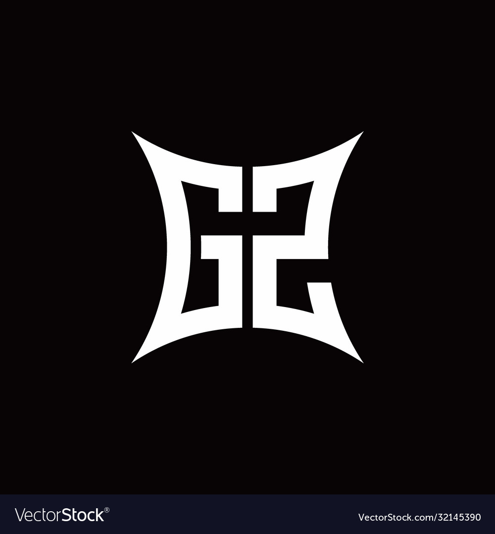 Gz monogram logo with sharped shape design