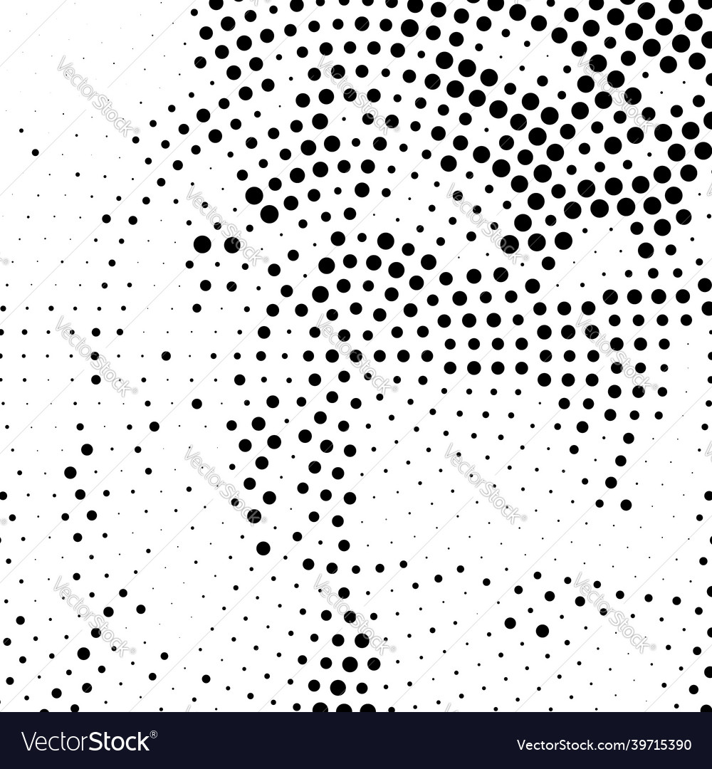 Halftone random circles dots pattern vector image Halftone random circles dots pattern