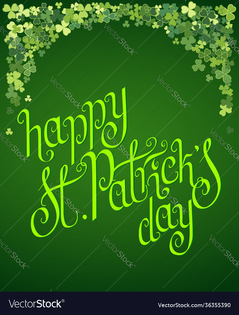 Hand written st patricks day greetings