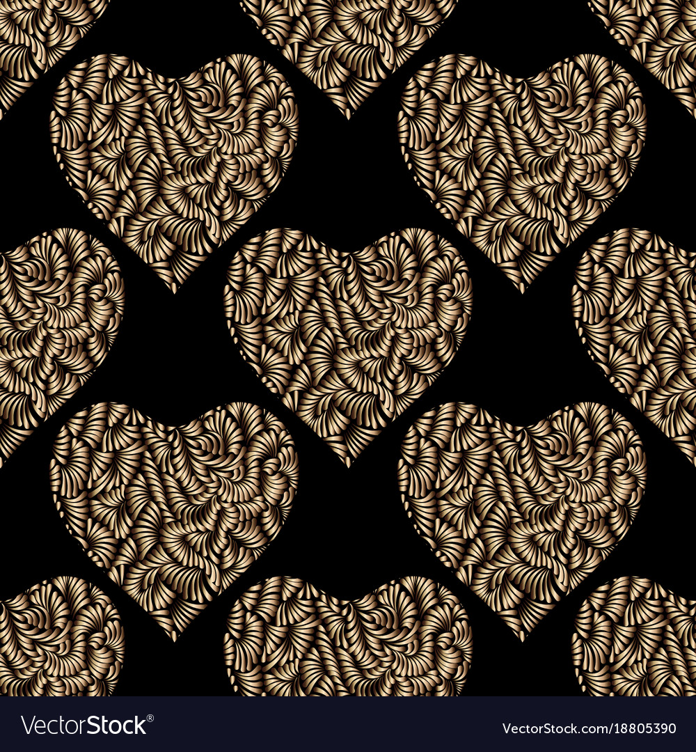 Seamless pattern with hearts