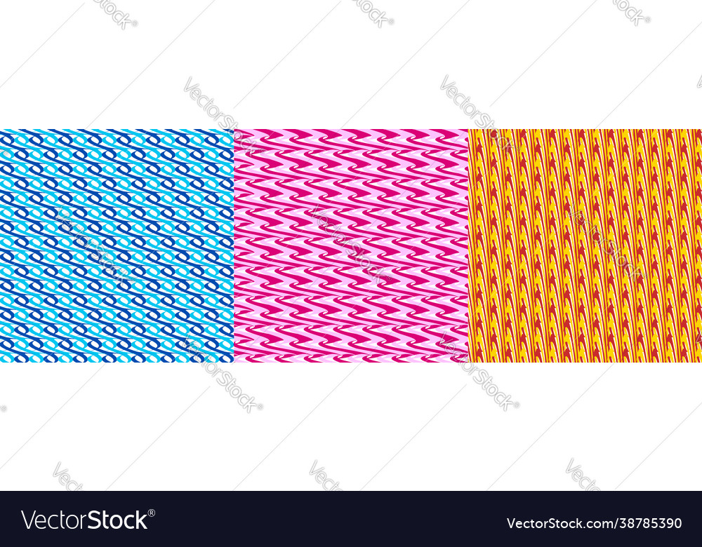 Set 3 seamlessly repeatable repetitive