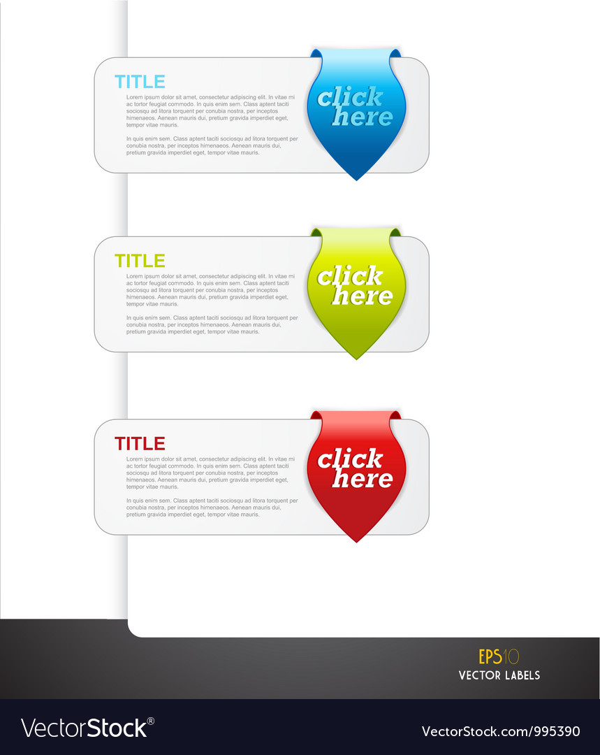 Set of arrows with labels for your own text