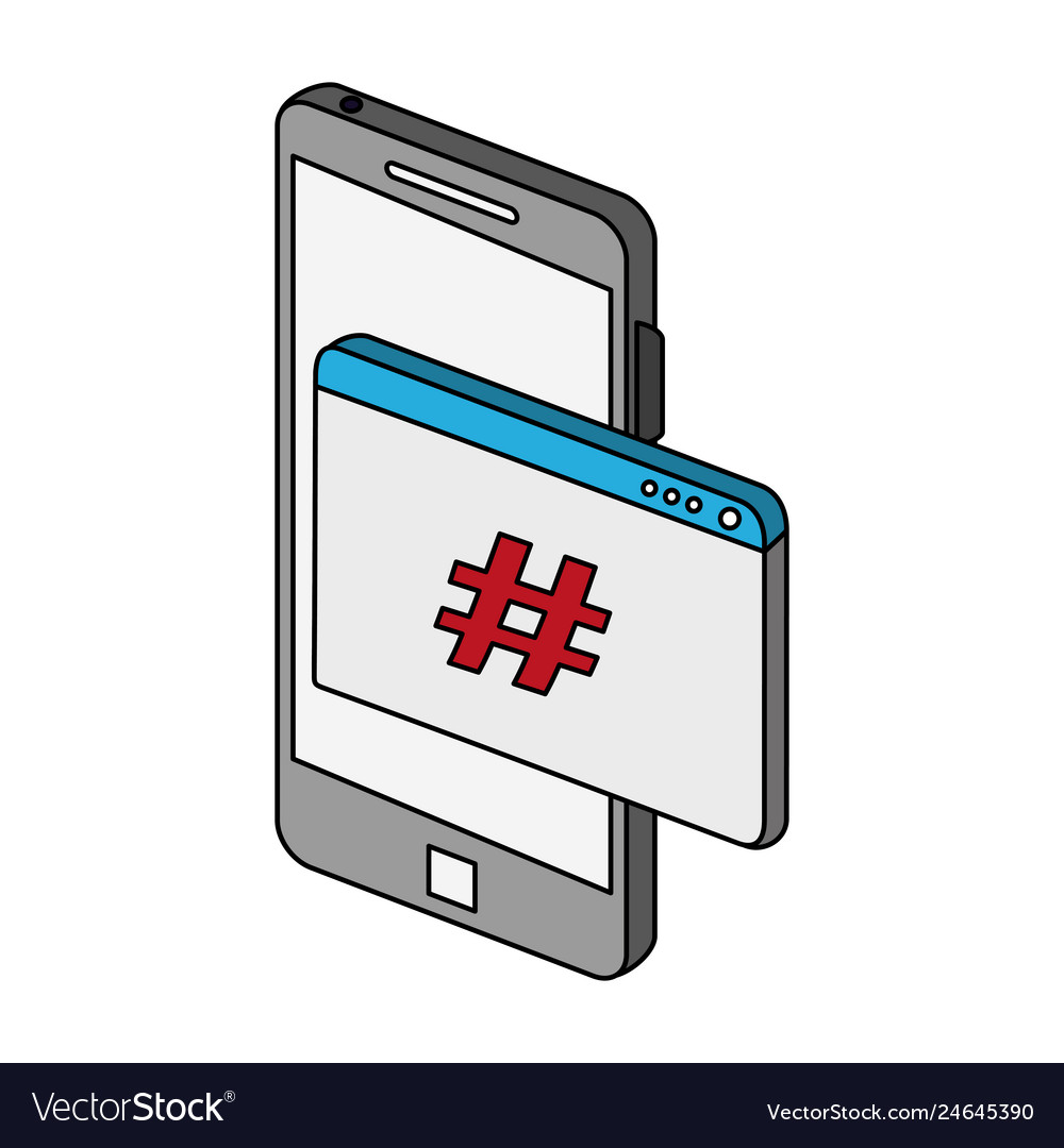 Smartphone programming code symbol Royalty Free Vector Image