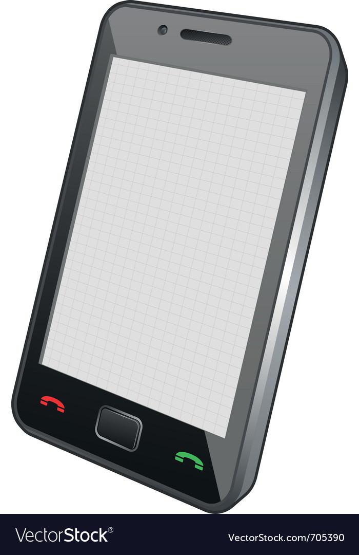 Touch screen phone Royalty Free Vector Image - VectorStock