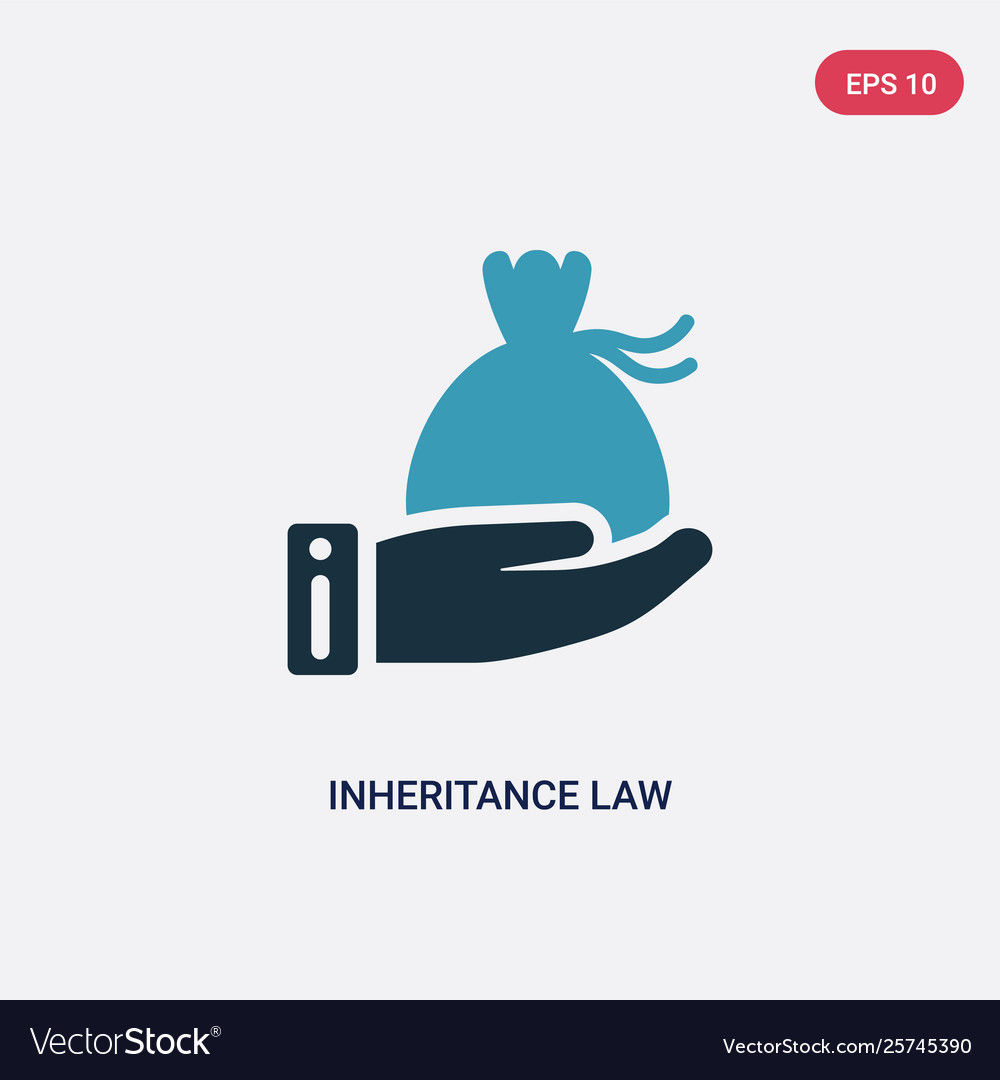 Two color inheritance law icon from law and Vector Image