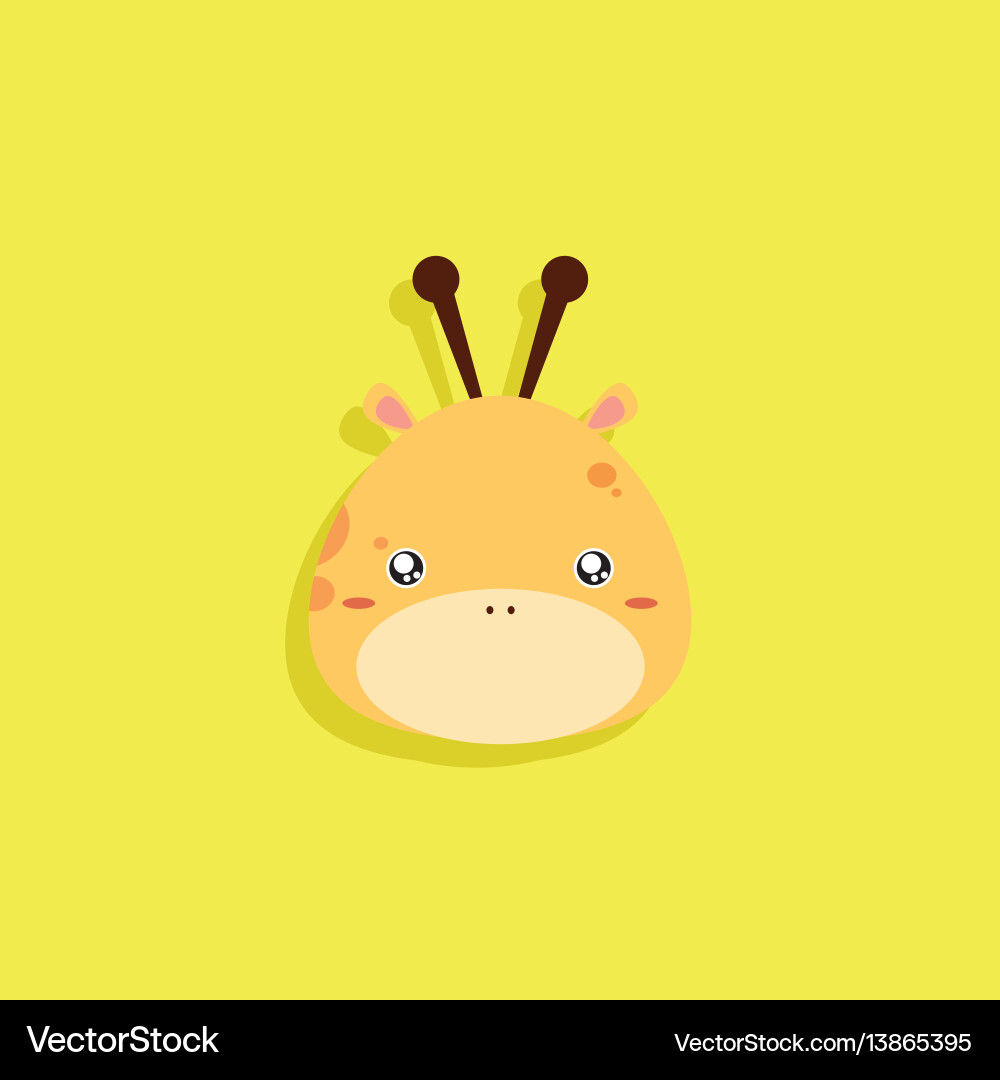 Cartoon Giraffe Face Royalty Free Vector Image