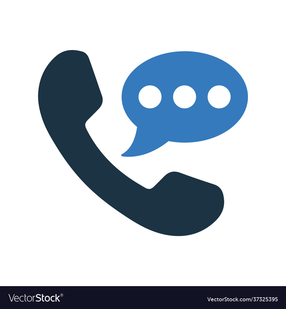 Communication call and message icon simple