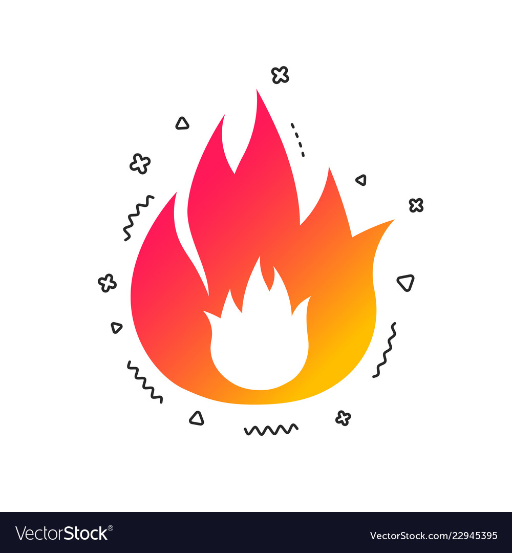 Fire flame sign icon symbol