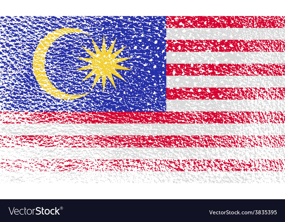 Flag of malaysia with old texture