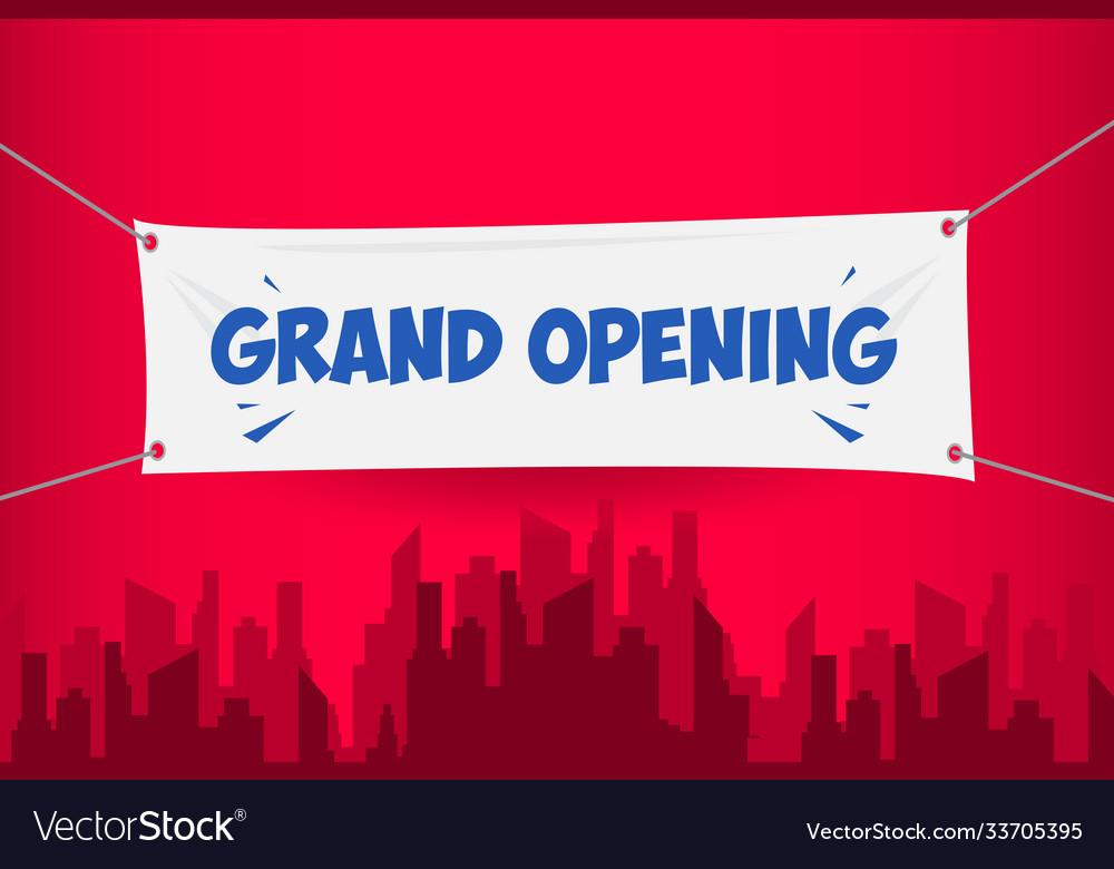 Grand opening banner template design