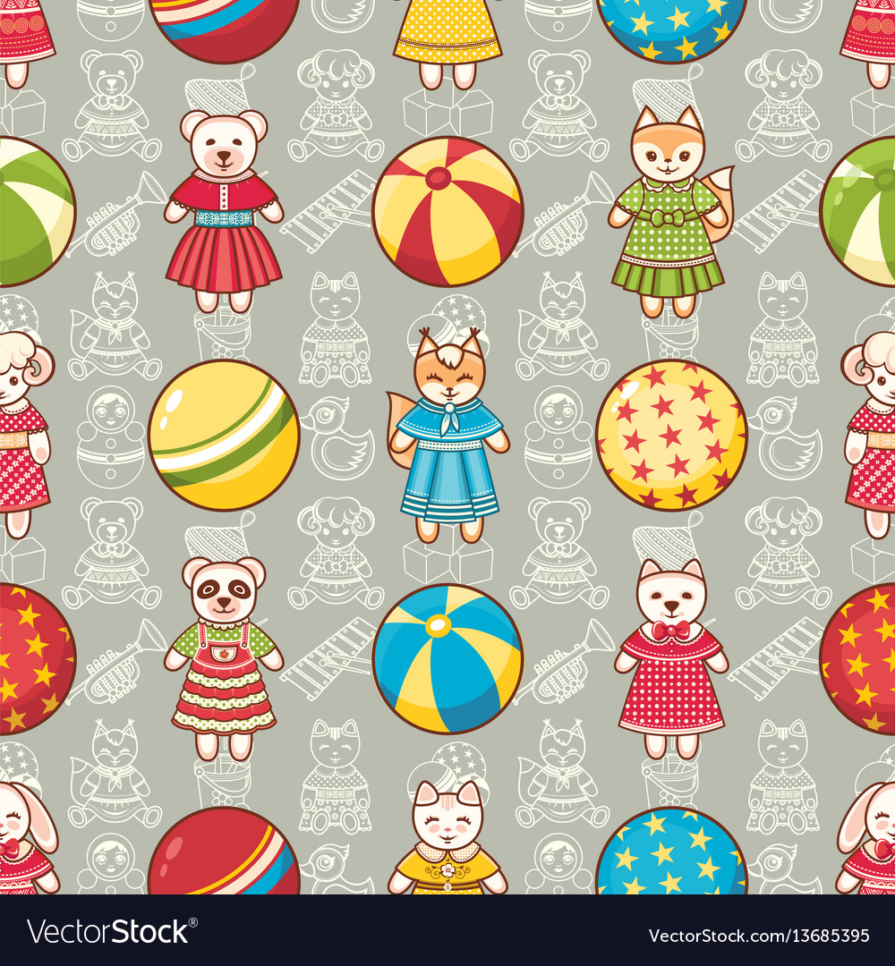Kid toy seamless pattern design element
