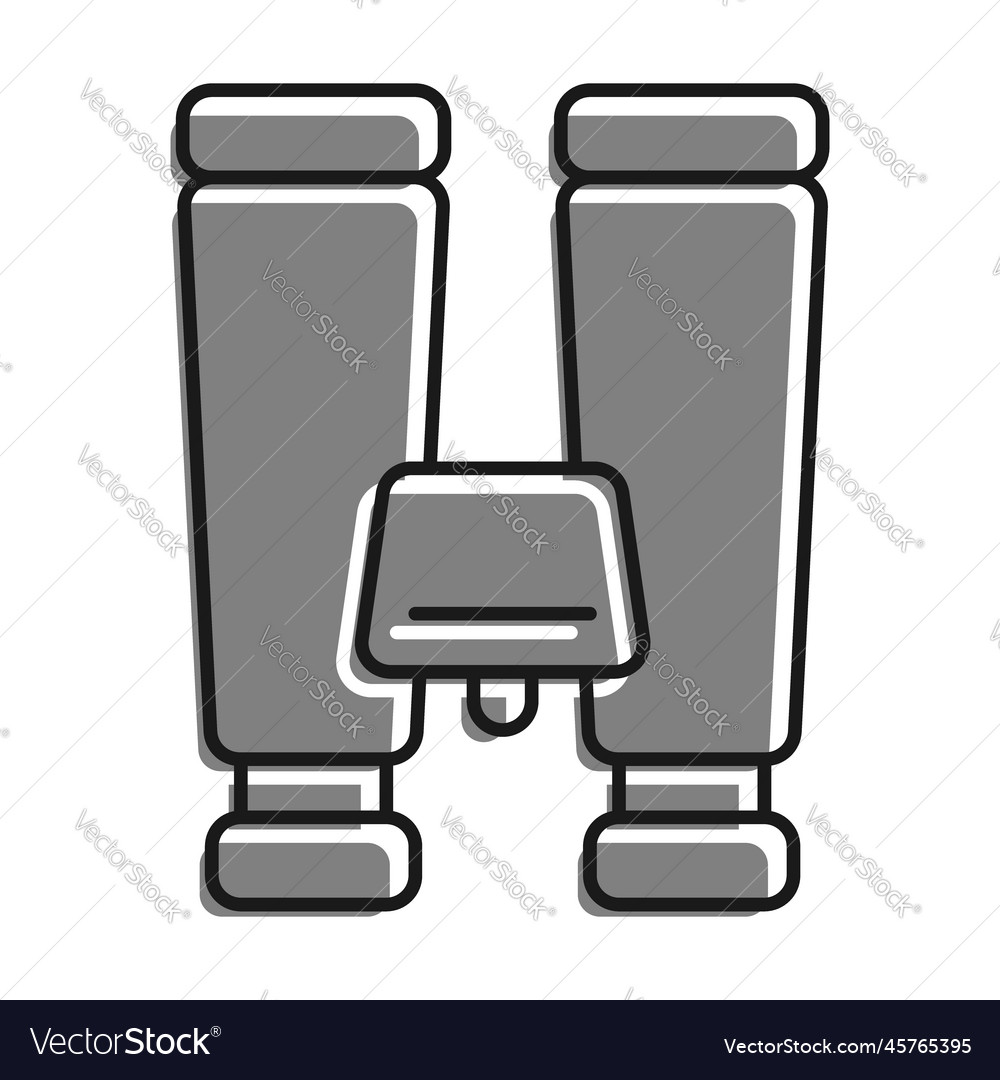 Linear icon binoculars to observe distant objects