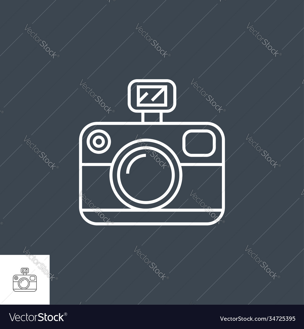 Photo presentation line icon