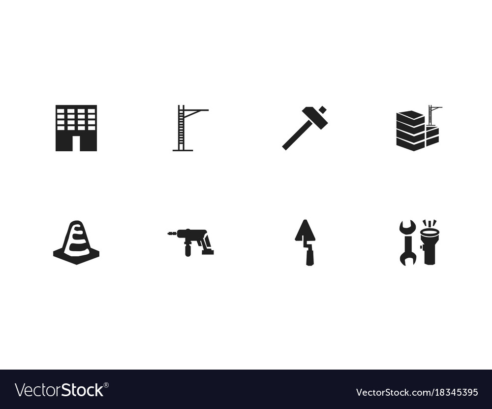 Set of 8 editable structure icons includes