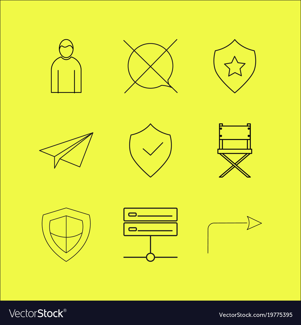 Web linear icon set simple outline icons