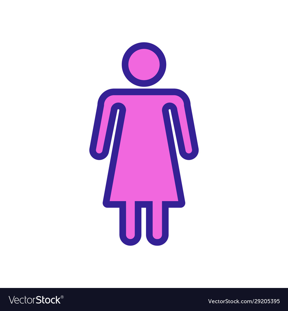 Women s toilet icon isolated contour