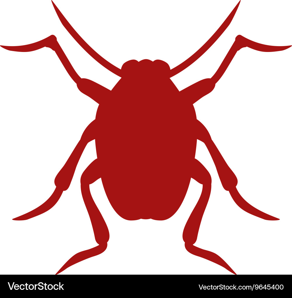 Bug icon beetle isolated on white background Vector Image