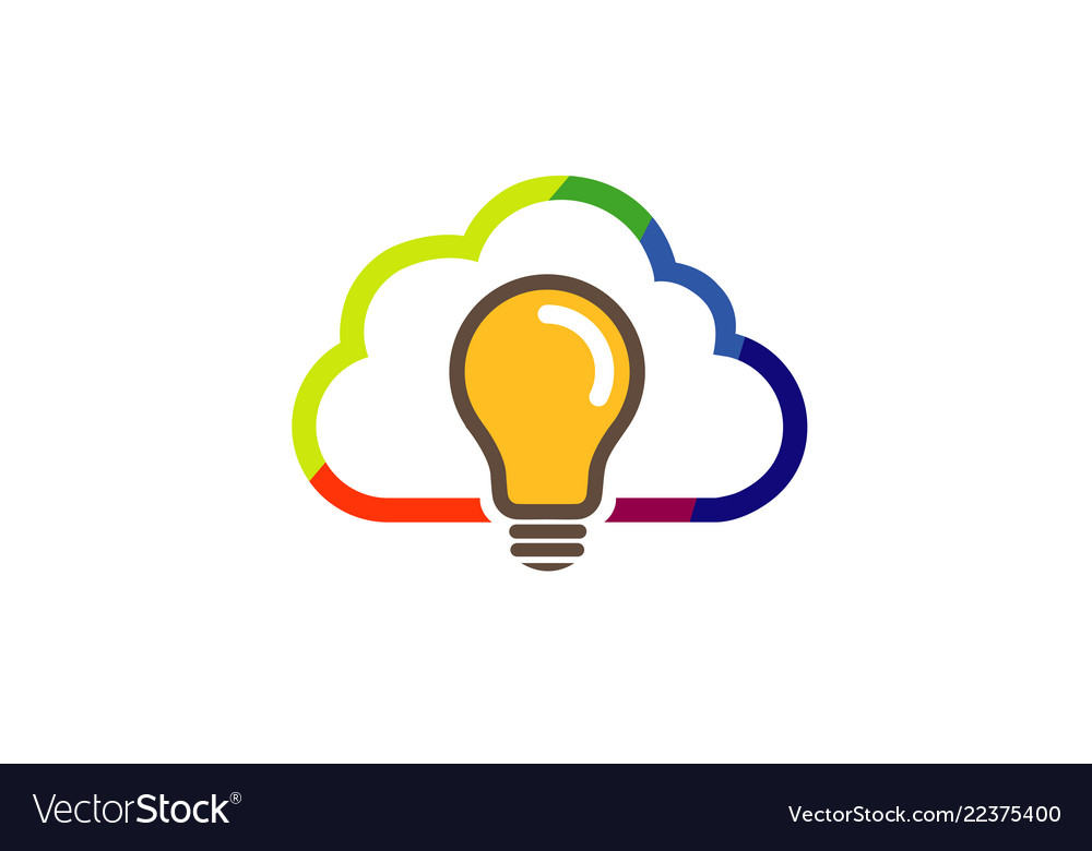 Colorful abstract cloud idea logo