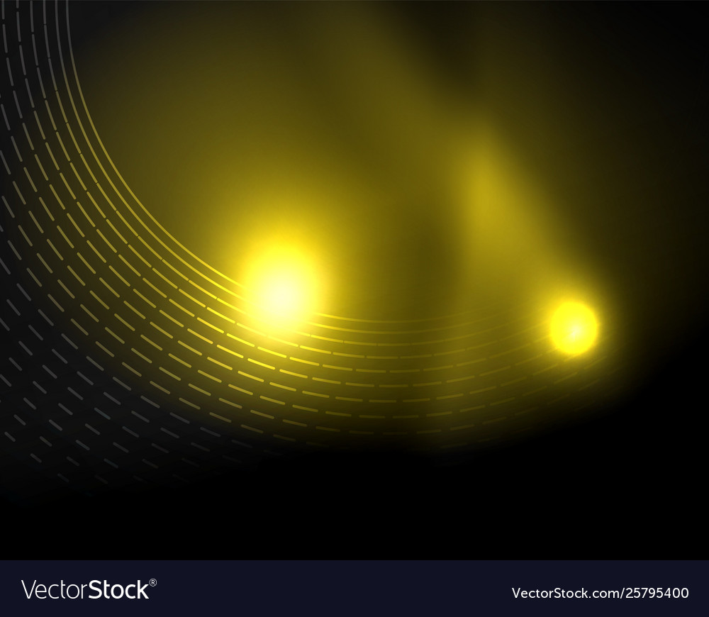 Dark space with neon color glowing lights abstract