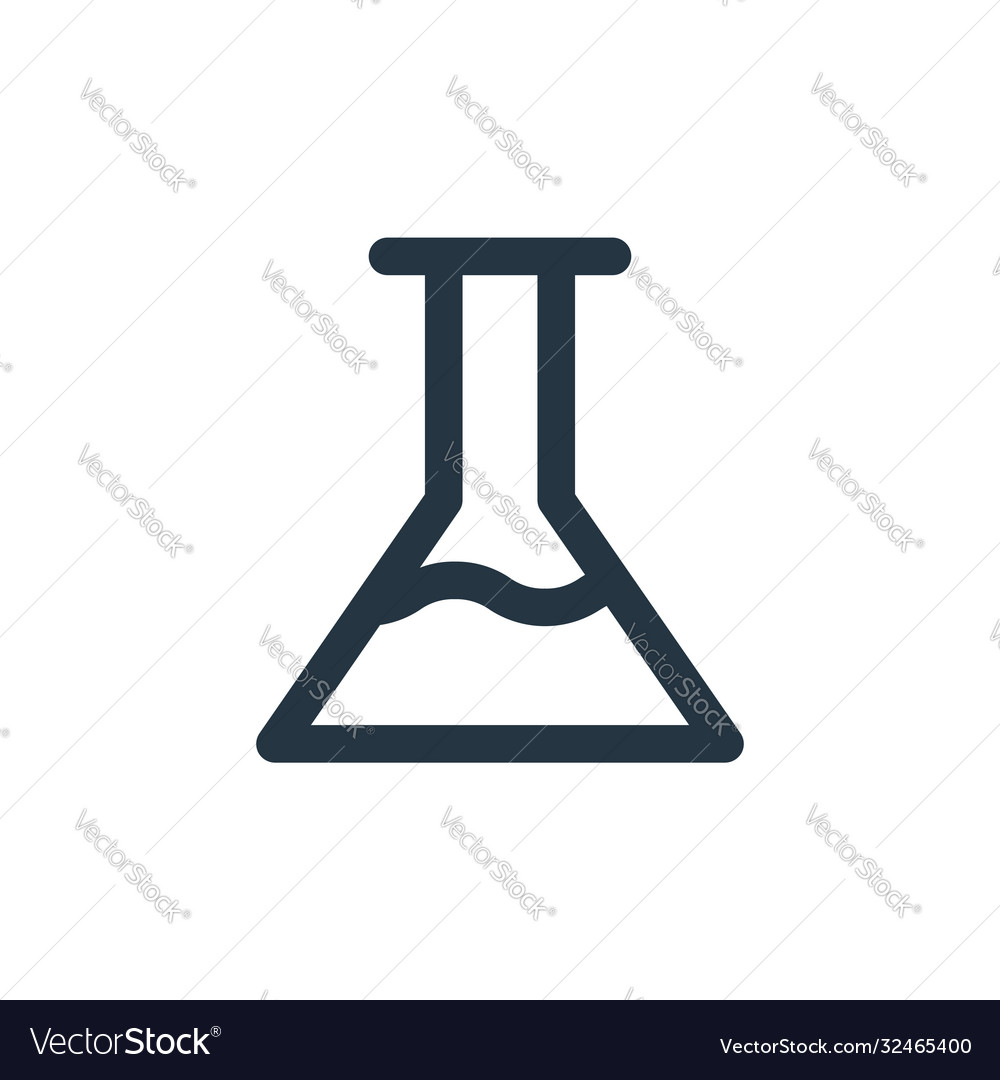 Flask icon editable stroke linear