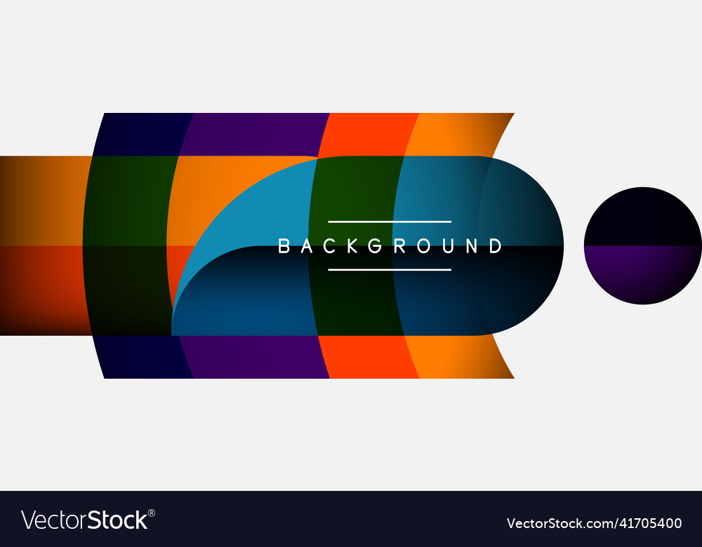 Geometric abstract background round shapes Vector Image