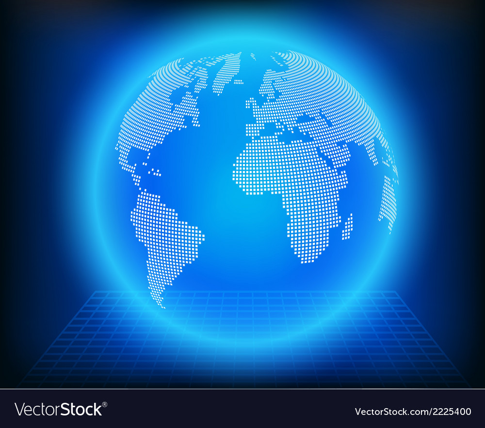 Globe dot Royalty Free Vector Image - VectorStock