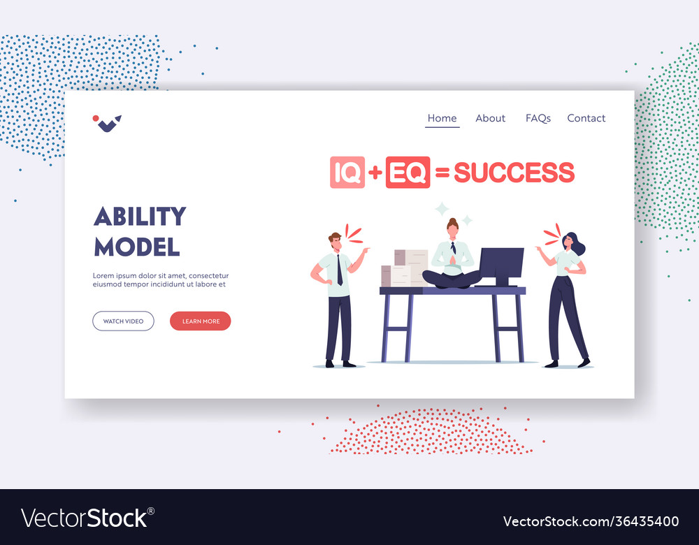 Iq und eq Erfolgsfähigkeit Modell Landing Seite
