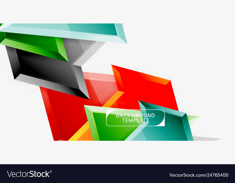 Minimal geometrical triangles with 3d effect vector image Minimal geometrical triangles with 3d effect